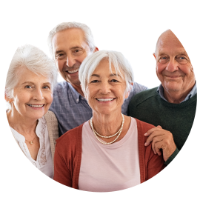 Group of senior citizens smiling